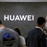 FILE PHOTO: The Huawei logo is seen at the IFA consumer technology fair, in Berlin