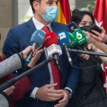 El vicepresidente de la Comunidad de Madrid, Ignacio Aguado, comparece ante los medios de comunicación