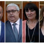 Juan Trinidad, Juan Cruz, Encarnación Moya y Esther Ruiz. Mesa de la Asamblea de Madrid