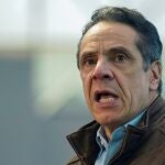 FILE PHOTO: New York Governor Andrew Cuomo speaks at the COVID-19 vaccination site at Jacob K. Javits Convention Center in New York City, U.S. March 8, 2021. Seth Wenig/Pool via REUTERS/File Photo