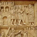 Detalle de la arqueta de San Millán de la Cogolla, contemporánea a la época de Alfonso VI