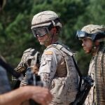Varios militares españoles en unas maniobras en el marco de la misión de la OTAN en Letonia