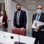 Los tres diputados expulsados de VOX, Mabel Campuzano, Juan José Liarte y Francisco Carrera
