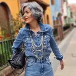 Carmen Gimeno con un 'total look' vaquero.