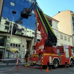 Los Bomberos de Ponferrada durante una actuación