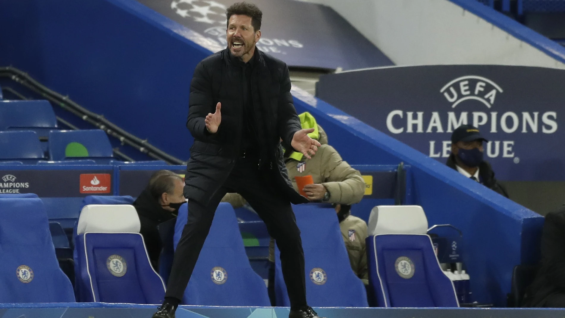 Diego Simeone, entrenador del Atlético de Madrid.