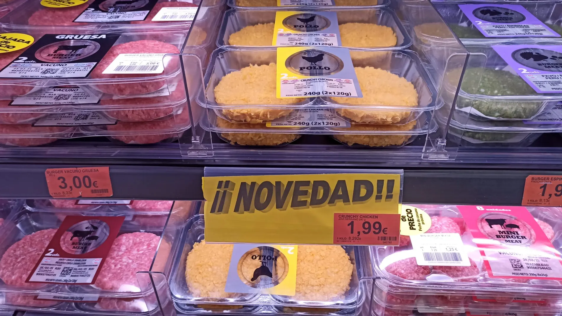 Hamburguesas de pollo rebozado crunchy chicken de Mercadona