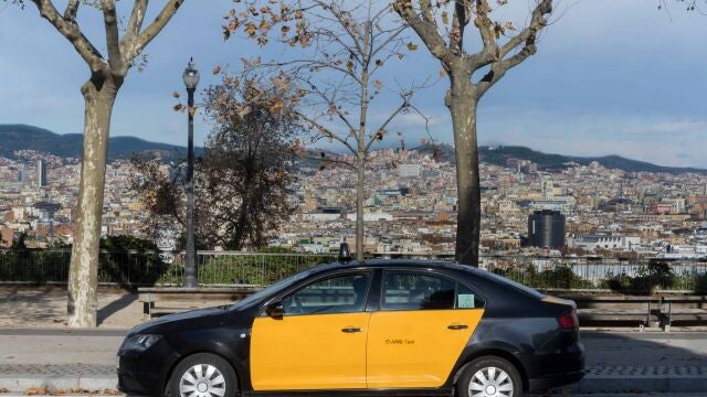 Imagen de un taxi de Barcelona