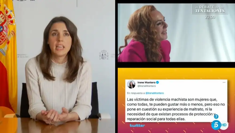 Irene Montero sobre Rocío Carrasco: "Ha sido muy valiente"