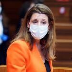 La procuradora de Vox, Fátima Pinacho interviene en las Cortes