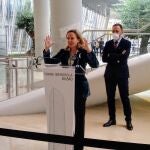 Nadia Calviño, en su visita a Bilbao