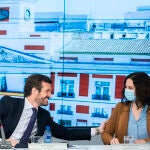 Pablo Casado en el Comité Ejecutivo Nacional de PP con Isabel Diaz Ayuso