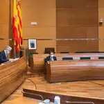 El presidente de la Diputación de Valencia, Toni Gaspar, durante la Junta General de Divalterra