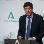El vicepresidente de la Junta, Juan Marín, tras el Consejo de Gobierno