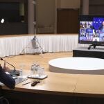 El presidente del Consejo Europeo Charles Michel abre la cumbre telematica de este jueves y viernes