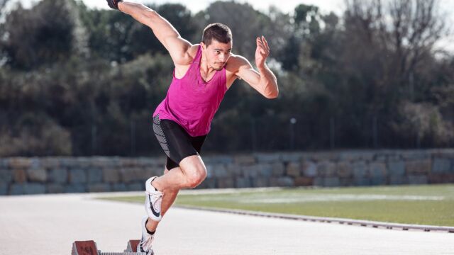 Bruno Hortelano, durante uno de sus entrenamientos