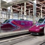 Trenes Avlo estacionados en la estación de Madrid-Puerta de Atocha