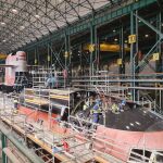 Submarino S81 "Isaac Peral" en el taller de Navantia en Cartagena