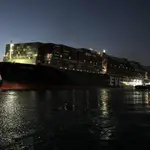 El Ever Given encallado en el Canal de Suez