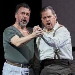 Carlos Álvaret (Yago) y Gregory Kunde (Otello) en uno de los ensayos
