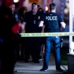 Policía en el lugar del tiroteo