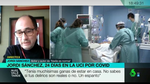 El actor durante su intervención en "Más vale tarde"