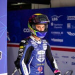 Jason Dupasquier sale de su box en el circuito de Mugello