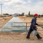 Canal del trasvase del Acueducto Tajo-Segura a su paso por el municipio murciano de San Javier