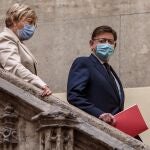 El presidente de la Generalitat, Ximo Puig, y la consellera de Sanidad, Ana Barceló