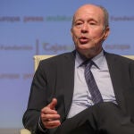El ministro de Justicia, Juan Carlos Campo, en los encuentros informativos de Europa Press Andalucía, el pasado 9 de abril
