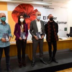 De izquierda a derecha, Javier Menéndez, Susana Cayuelas, Antonio Muñoz y Rubén Olmo, hoy en la presentación del programa “Centenario Antonio Ruiz Soler”