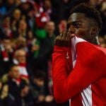 El delantero del Athletic de Bilbao Iñaki Williams. EFE/MIGUEL TOÑA