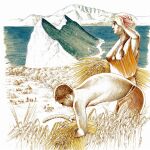 Ilustración de agricultores neolíticos
