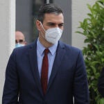 15/04/21 Madrid. GetafeS.M. el Rey Felipe VI, Pedro Sanchez presidente del gobierno y Pedro Duque ministro de Ciencia, en visita al Campus Futura de Airbus en Getafe.@Cipriano Pastrano