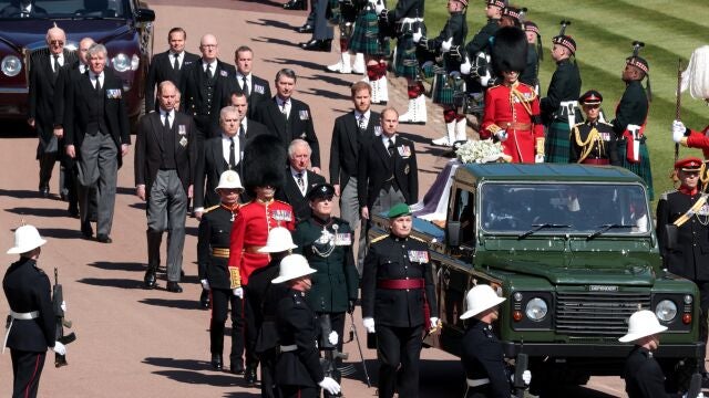 Cortejo fúnebre en el funeral del duque de Edimburgo. Hannah Mckay/PA Wire/dpa