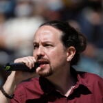 Mitin de Pablo Iglesias en Lavapiés, el pasado fin de semana