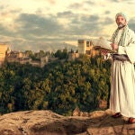 Recreación de Abderramán III frente a la Alhambra