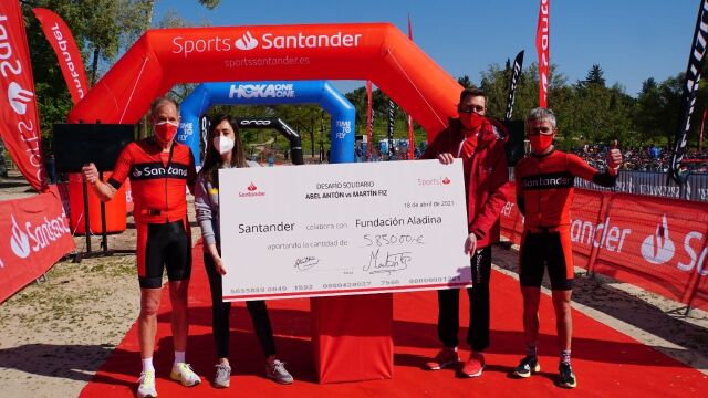 Con el Duatlón entre Martín Fiz y Abel Antón se han donado 5.000 euros a la Fundación Aladino