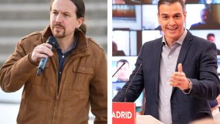 Pablo Iglesias y Pedro S&aacute;nchez, en sendos actos de campa&ntilde;a este fin de semana