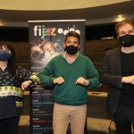 El presidente de la Diputación de Alicante, Carlos Mazón, la vicepresidenta primera y diputada de Cultura, Julia Parra, y el director artístico del Auditorio, Josep Vicent