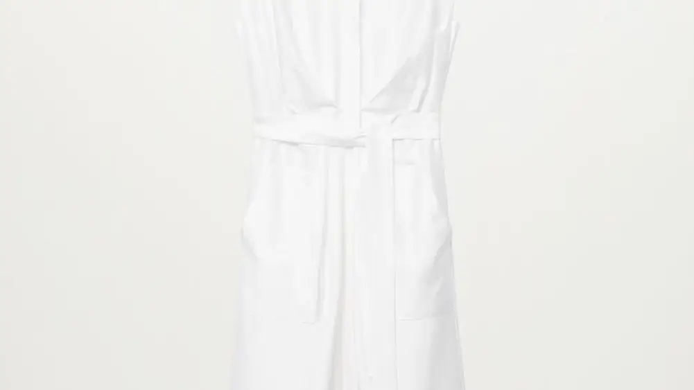 Vestido blanco sin mangas de Mango