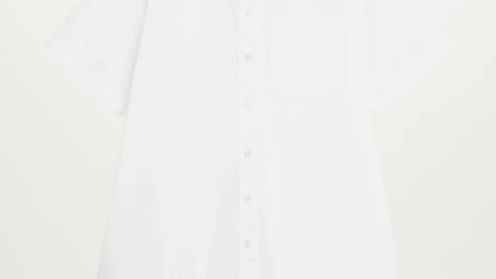 Vestido blanco camisero de Mango