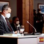 El Rey Felipe VI en la sesión plenaria de jefes de Estado y de Gobierno de Iberoamérica, como parte del programa de la XXVII Cumbre Iberoamericana, en Soldeu, Andorra, este miércoles.