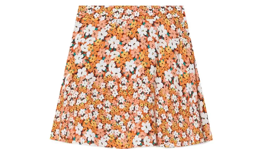 Falda pantalón estampada de Stradivarius