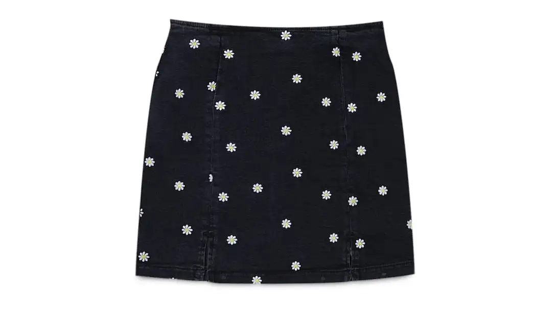 Minifalda margaritas de Stradivarius