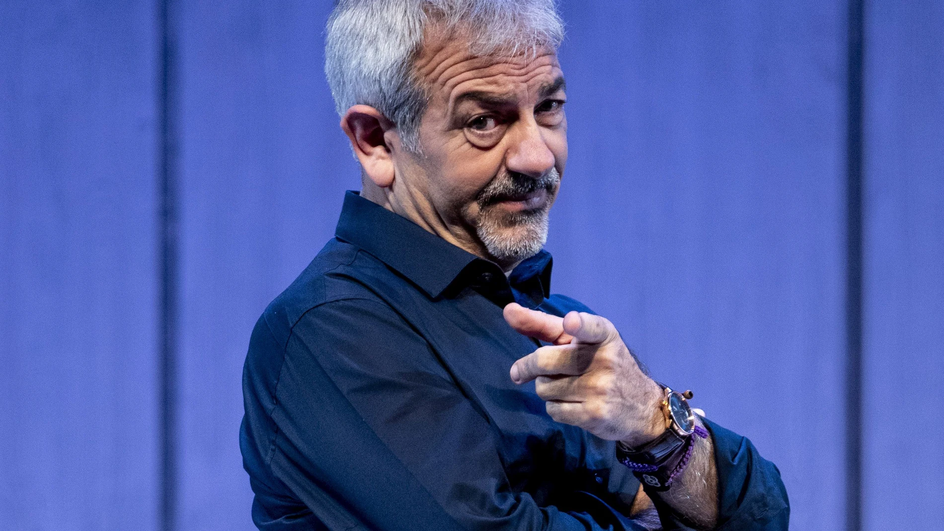 Carlos Sobera durante la presentación de 'Asesinos Todos', en Madrid.
