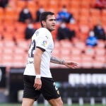Maxi Gómez con el Valencia.