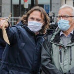 El concejal de Movilidad Sostenible, Giuseppe Grezzi (i) y el alcalde de València, Joan Ribó (d)