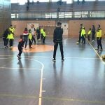 Niños con autismo del equipo Inclusport de balonmano, antes de la pandemia