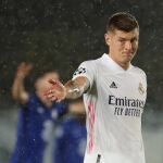 Toni Kroos, durante el encuentro frente al Chelsea en Stamford Bridge
